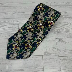 Vintage Mickey Unlimited Disney Mickey Mouse Navy‎ Blue Silk Necktie 556131-4288
